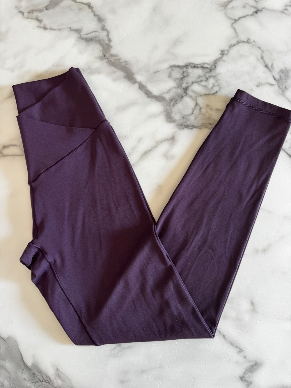 Aerie OFFLINE Crossover Waist Leggings Purple Small V-Waist High Waisted Yoga